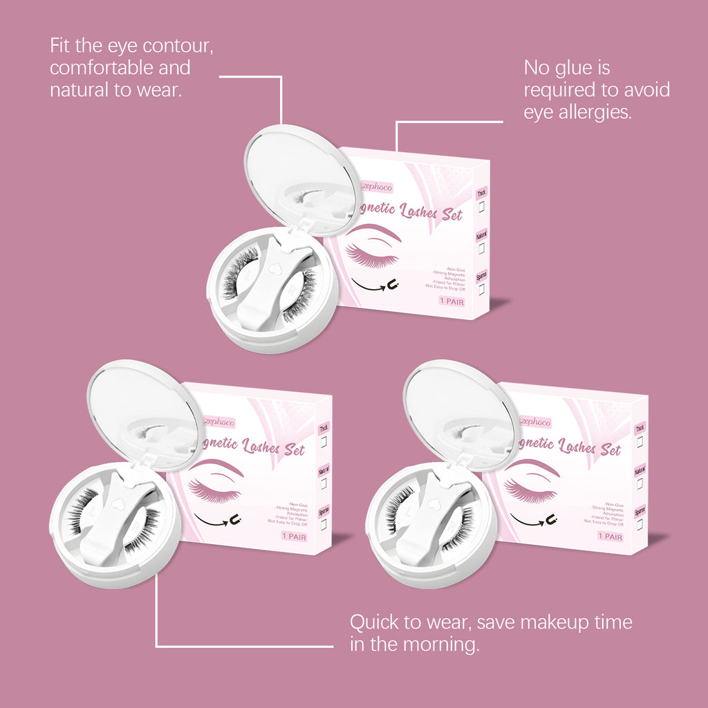 Magnetic False Eyelashes – No Glue