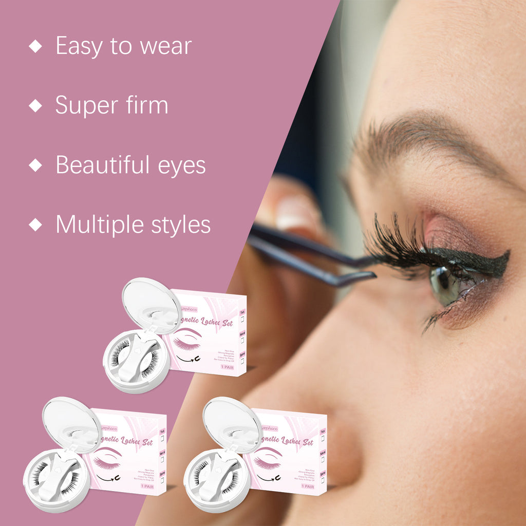 Magnetic False Eyelashes – No Glue